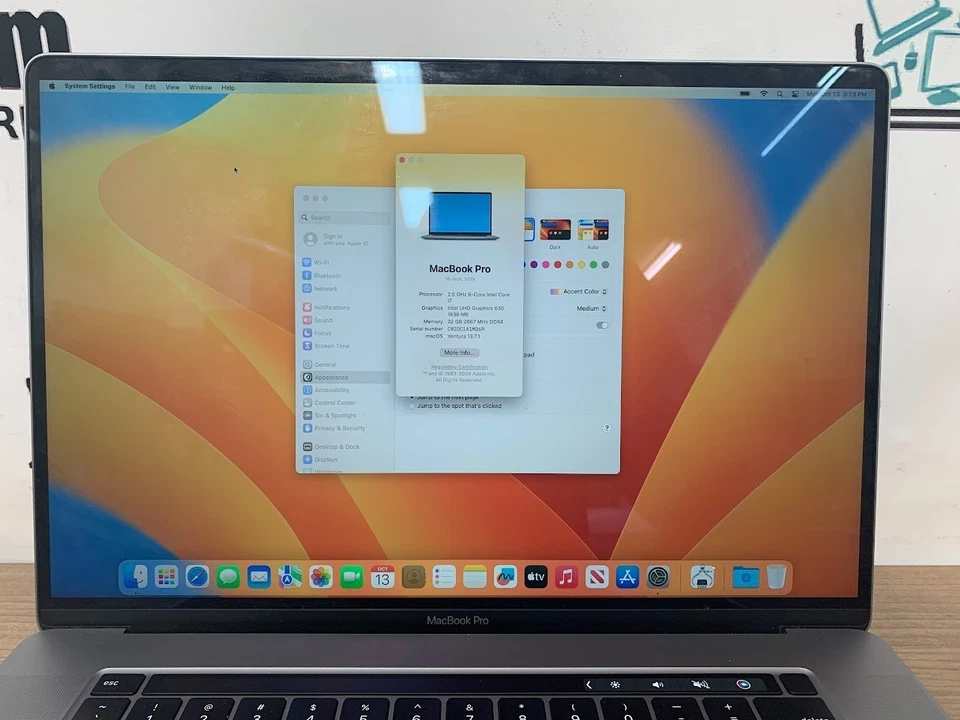 Apple MacBook Pro 16-inch 2019 A2141 i7-9750H 2.6GHz 32GB RAM 1TB SSD TouchBar ! - Image 2 of 4