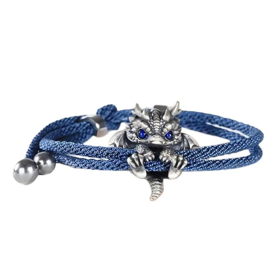 Mysite 🐲Cute Silver Dragon Bracelet