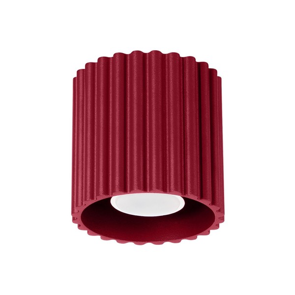 Deckenlampe Modern Aluminium Burgund BüRo Flur Ø10 Cm GU10 Deckenleuchte Rund-image