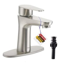 1Pc 304 Stainless Steel Bathroom Faucets,  5-Minutes Brushed Nickel