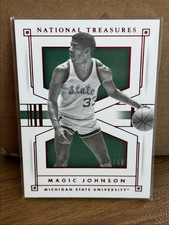 2016-17 PANINI NATIONAL TREASURES COLLEGIATE RED FOIL MAGIC JOHNSON /49 MICHIGAN
