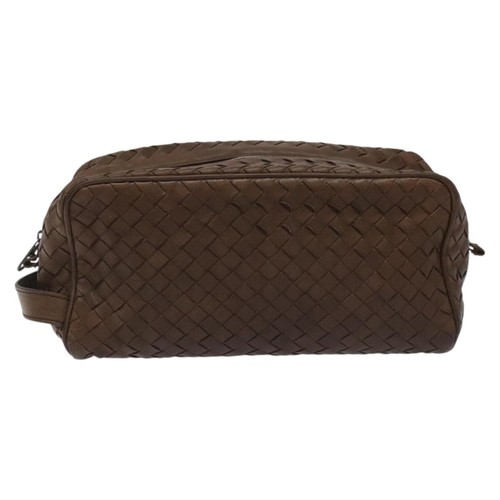 Borsa pochette BOTTEGA VENETA INTRECCIATO pelle marrone 174361 originale fm4375 - Foto 13 di 20