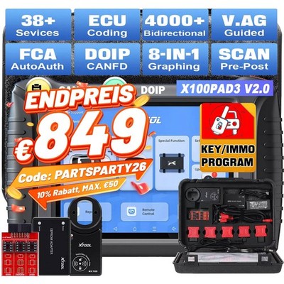 XTOOL X100PAD3 KFZ Profi OBD2 Diagnosegerät ALLE SYSTEM Keey Programmier CAN FD
