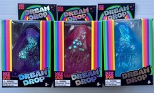 Nee Doh Dream Drop w/ Splash Display Stand Lot of 3 Blue, Pink, Purple