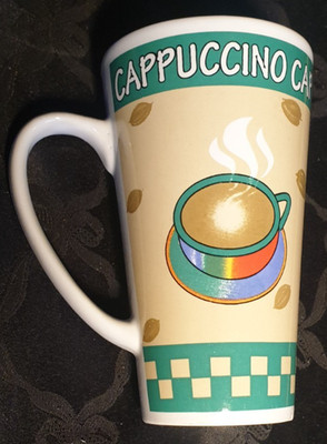 Cappuccino Becher Mug  Coffee Kaffeetasse XXL Vol. 450 ml H. 15 cm D. 9 cm,