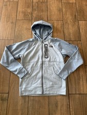 The North Face Men's M Performance Fleece Zip Hoodie Jacket Blue Chest Pocket