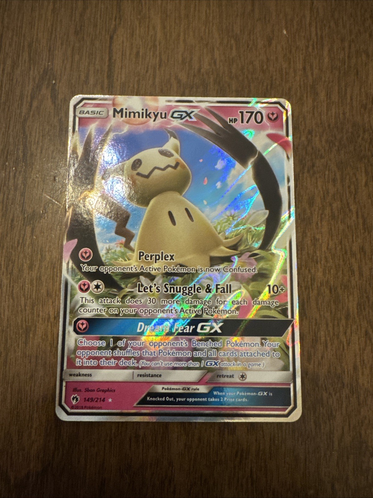 Pokemon TCG Sm-Lost Thunder - Mimikyu GX 149/214 Holo - Holo Rare
