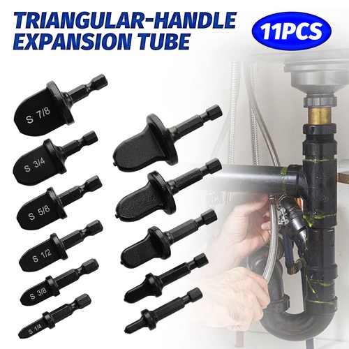 11x Swaging Tool Drill Bit Set Air Conditioner Copper Pipe Flaring Tube Expander