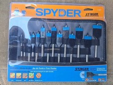 Z3) Spyder Stinger 14-Piece x 6-Inch Woodboring Spade Drill Bit Set Model 11001