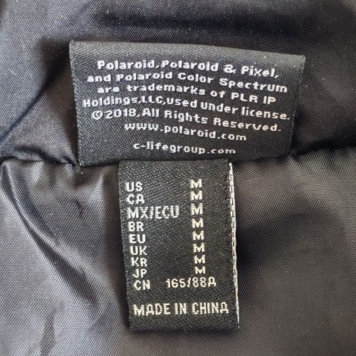 Polaroid Puffer Jacket Womens Forever 21 Instant Camera Size UK Medium Zipped - Picture 16 of 20