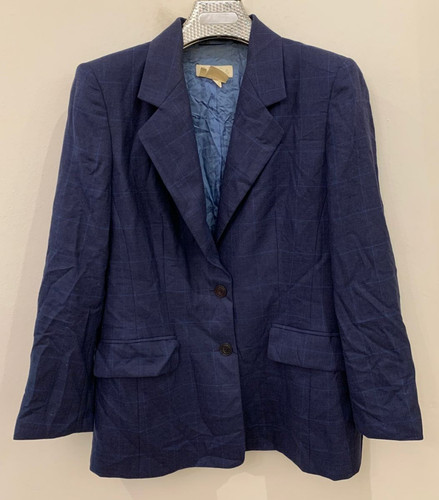 Escada, Vintage Escada 100% pure cashmere Ermenegildo Zegna blue jacket blazer 40 M 10