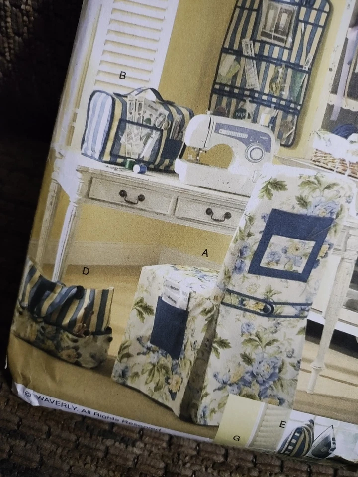 Butterick Waverly Sewing Room Patterns B5160 Covers Totes Chairs New Open Unused - Image 2 of 4