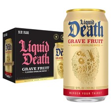 Liquid Death Soda-Flavored Sparkling Water - Grave 12 Fl Oz (Pack of 12)