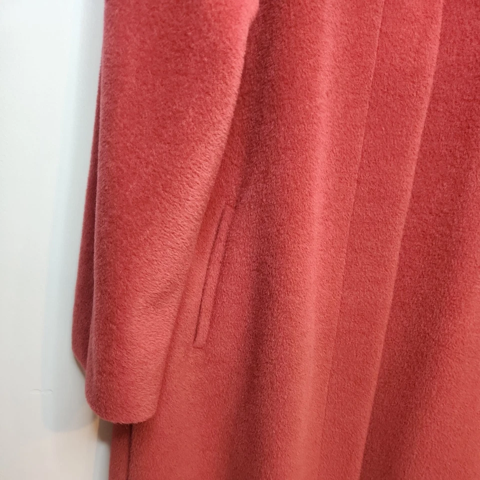 Abrigo largo rojo Hilary Radley para mujer talla 12 Suri mezcla de alpaca/lana  Foto 3 de 4