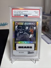 2021 Panini Classics Classic Beginnings Justin Fields #CB-JF Gold /75 PSA 9