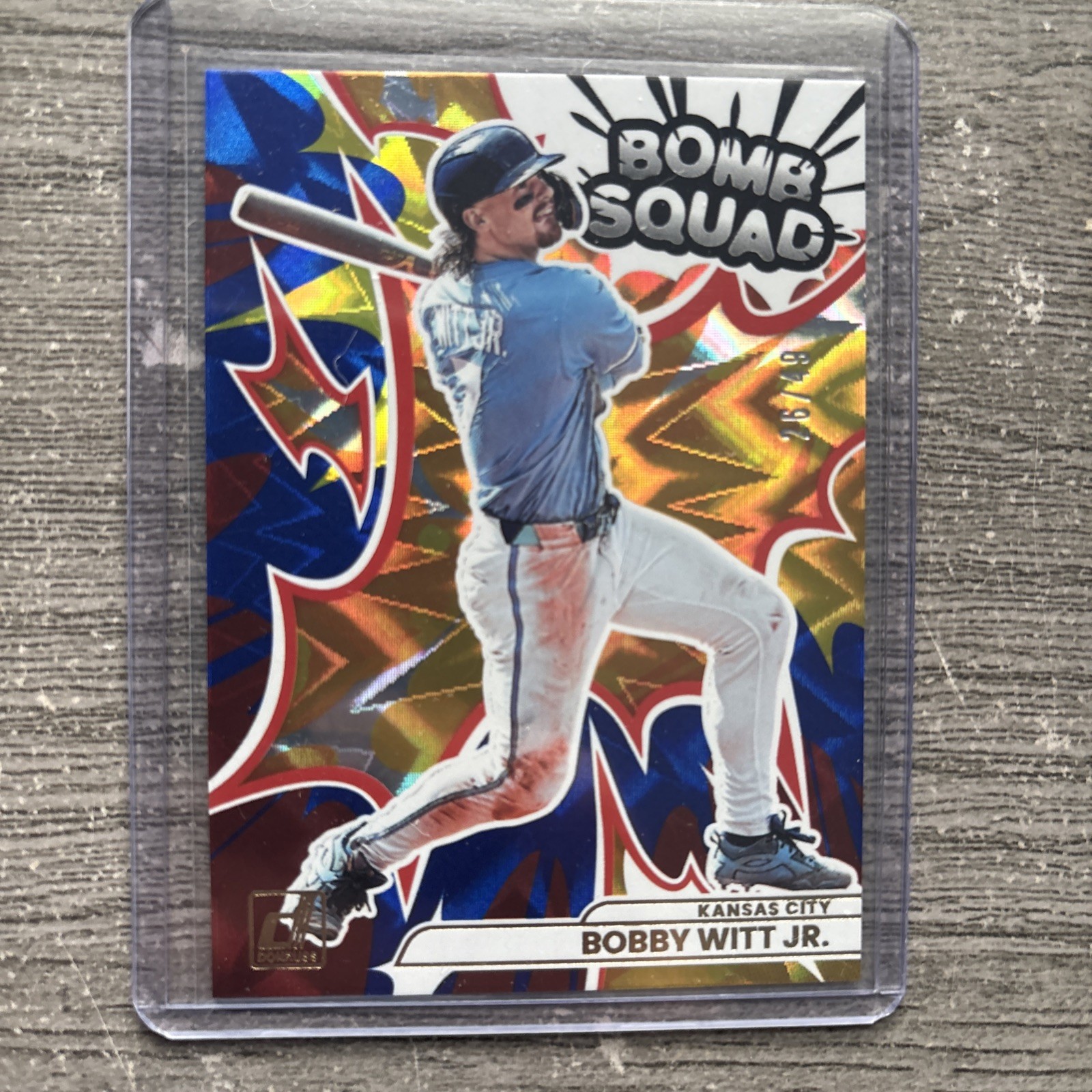 2026 Donruss Bobby Witt Jr. Bomb Squad Blue Xplosion Parallel #d #26/49