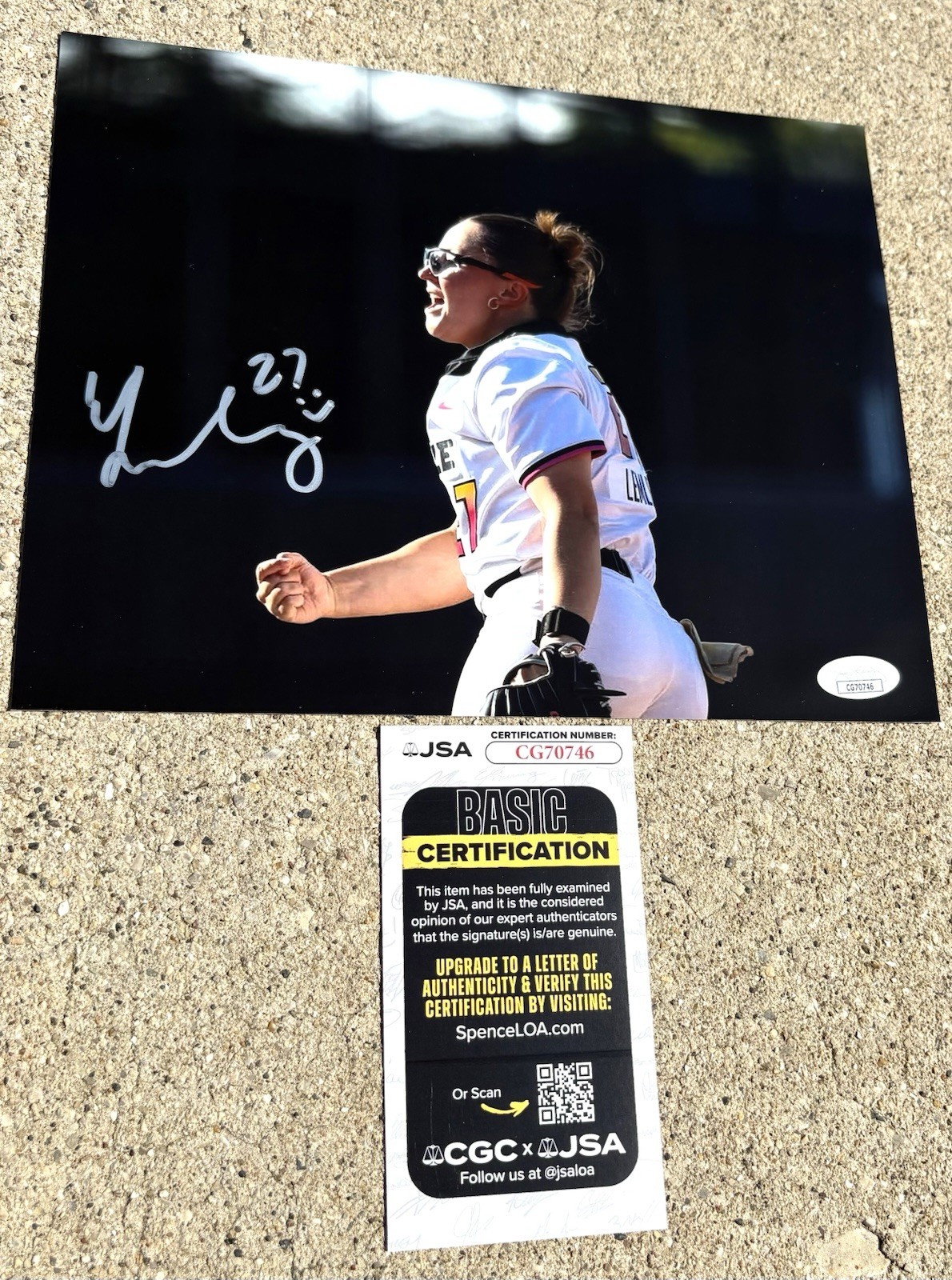 EMMA LEMLEY SIGNED 8x10 Photo JSA COA AUSL Softball VIRGINIA TECH HOKIES C 