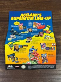 Akklaim ACL-DMG-US-1 Poster Bart Trog Dragon Insert Nintendo NES Manual Only