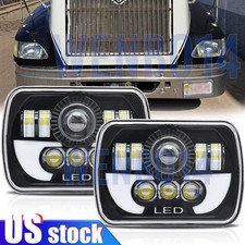 7x6 5x7" led headlight DRL Hi/Lo beam Fit International Harvester 9400i 9200