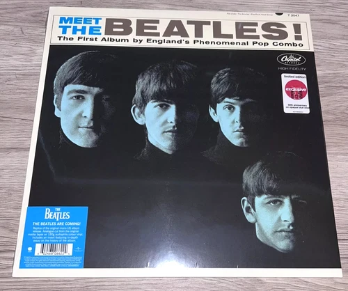 THE BEATLES MEET THE BEATLES! 60th USA OPAQUE BLUE VINYL LP MINT SEALED FREE P&P