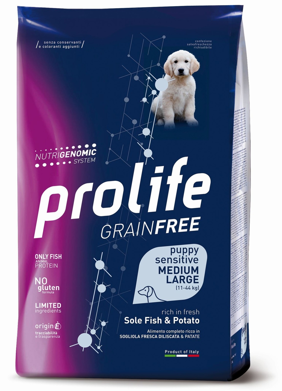 Prolife Puppy Grain Free Sogliola e Patate 10kg: Benessere Cuccioli