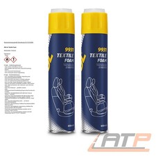 MANNOL 2x 650 ml TEXTILE FOAM POLSTERSCHAUMREINIGER TEPPICH POLSTERREINIGER 