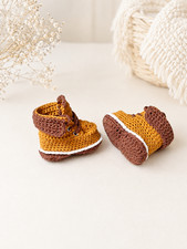 Crochet Baby Baby Work Boots, Newborn gift, Baby boy , girl shoes