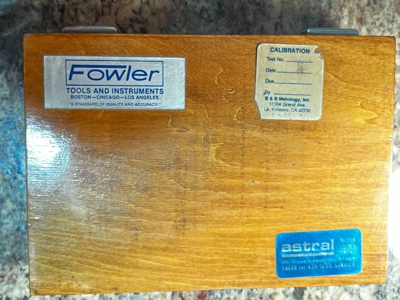 FOWLER gage blocks set 36 pcs, grade 2