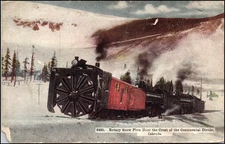 Rotary Snow Plow The Near Crest Of Continental Divide, 1913--Postcard Y772