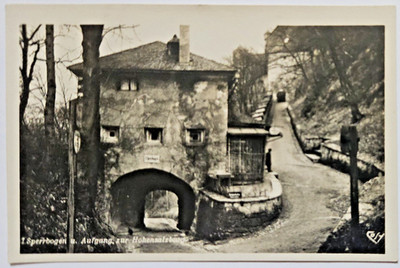 Old Postcard - Salzburg - Barrier Arch Stair Hohensalzburg Fortress Austria