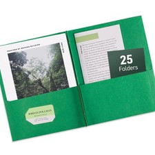 Avery Two Pocket Folders 3 Prong Fasteners Holds 70 Sheets 25 Green Folders