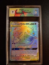 GRAAD 9 GENGAR e MIMIKYU GX SECRET RARE 186/181 TEAM UP ITALIANO - NO PSA BGS