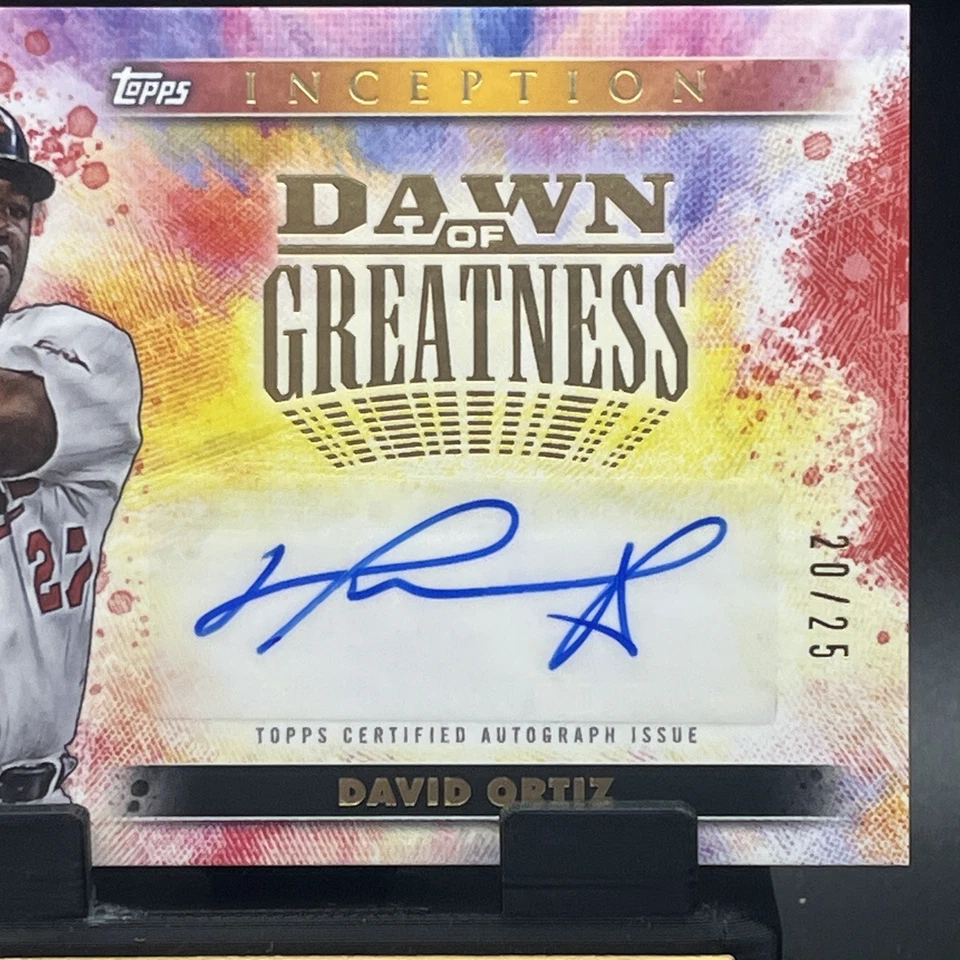 2023 Topps Inception David Ortiz Auto /25 Dawn of Greatness 🔥 HOF Legend Twins - Image 3 of 4