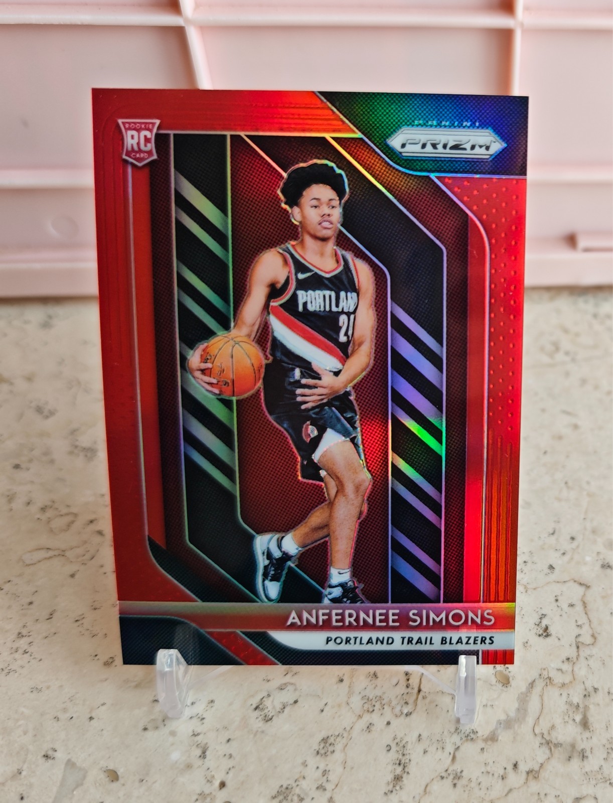 2018 ANFERNEE SIMONS Prizm Red   252/ 299 Rookie RC #61