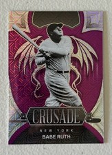 2023 Panini Chronicles - Crusade Babe Ruth #6 Purple Mojo Prizm /50
