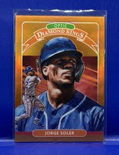 2020 Donruss Optic #/100 Diamond Kings Orange #19 Jorge Soler Kansas City Royals