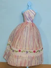 1983 VINTAGE Barbie DolL SPRINGTIME MAGIC LONG GOWN STRIPE WHITE/Pink DRESS 7092