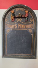 Vintage Restaurant Cafe Pub Bar Menu Wall Sign "TODAYS FINE FOODS" CHALK BOARD 
