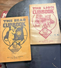 1943 & 1942 BEAR AND LION MANUALS  CUB SCOUTS  OF AMERICA MANUALS