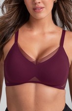 HONEYLOVE CROSSOVER WIRELESS BRA FIG NEW SIZE L