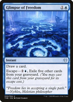 MTG Magic THB Theros Beyond Death - 1x EN NM 050 U Glimpse of Freedom