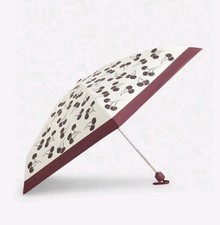 Coach Uv Protection Mini Umbrella With Cherry Print