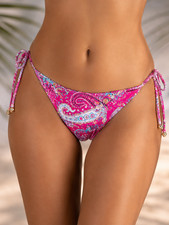 Hot Pink Paisley String Bikini Bottom Womens ...