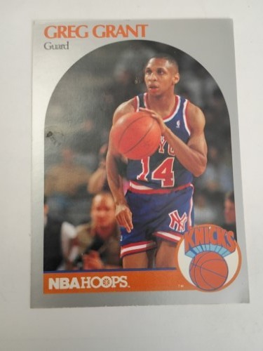 1990-91 NBA Hoops - Greg Grant #421 Position on Front (RC)