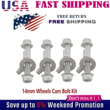 FRONT LEFT & RIGHT CAMBER ALIGNMENT 14MM ADJUSTABLE CAM BOLTS KIT ( 4 Bolts)