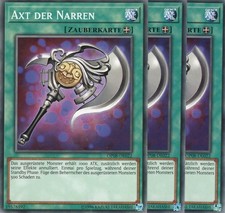 yugioh 3x Axt der Narren OP08-DE022 COMMON DEUTSCH