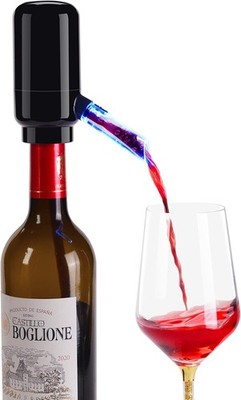 BLUBYEES 4in1 Electric Wine Aerator Decanter Dispenser Vacuum Saver