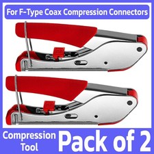 2 Pack Compression Tool for F-Type Coaxial Connector RG6 RG59 Coax Cable w/ Lock