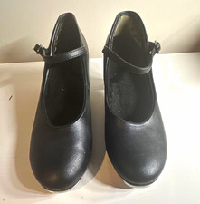 Stirrups Black Women s Mary Jane Tap Dance Shoes w/ Metal Toe Heel Taps S7-7.5