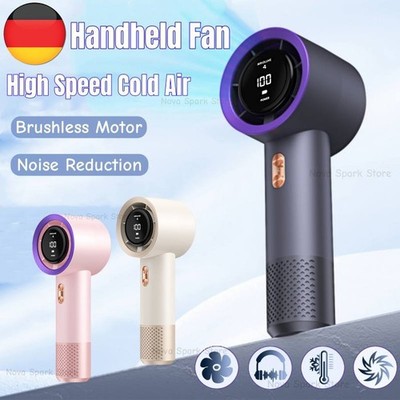 Aufladbarer Ventilator Leise Mini Handventilator Tragbarer Fan Lüfter 199 Stufen